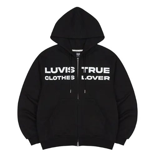 LUV IS TRUE  |Street Style Long Sleeves Logo Hoodies & Sweatshirts