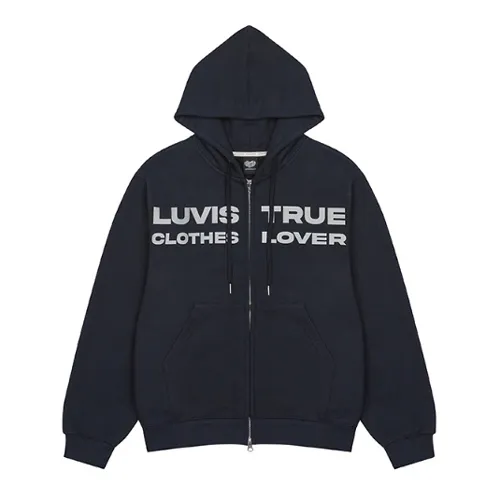 LUV IS TRUE  |Street Style Long Sleeves Logo Hoodies & Sweatshirts