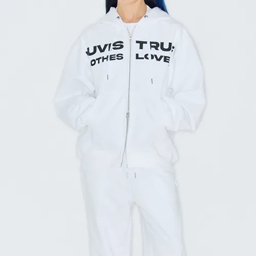 LUV IS TRUE  |Street Style Long Sleeves Logo Hoodies & Sweatshirts