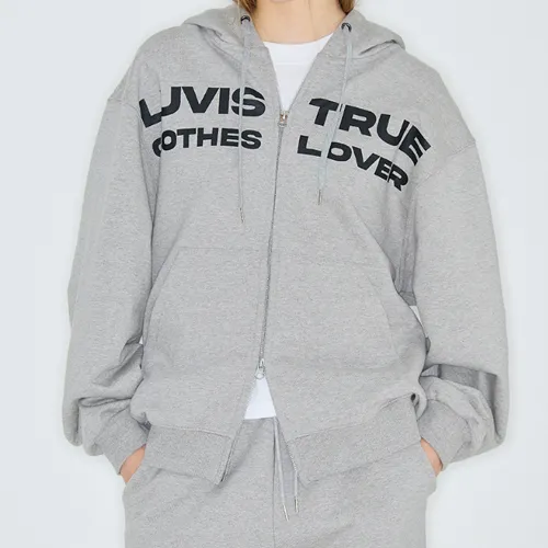 LUV IS TRUE  |Street Style Long Sleeves Logo Hoodies & Sweatshirts