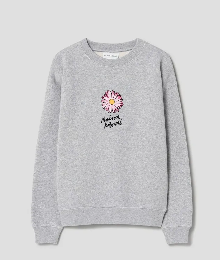 MAISON KITSUNE  |Street Style Long Sleeves Plain Cotton Logo