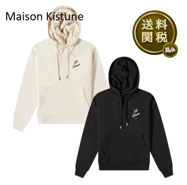 MAISON KITSUNE  |Unisex Street Style Long Sleeves Plain Cotton Logo Designers