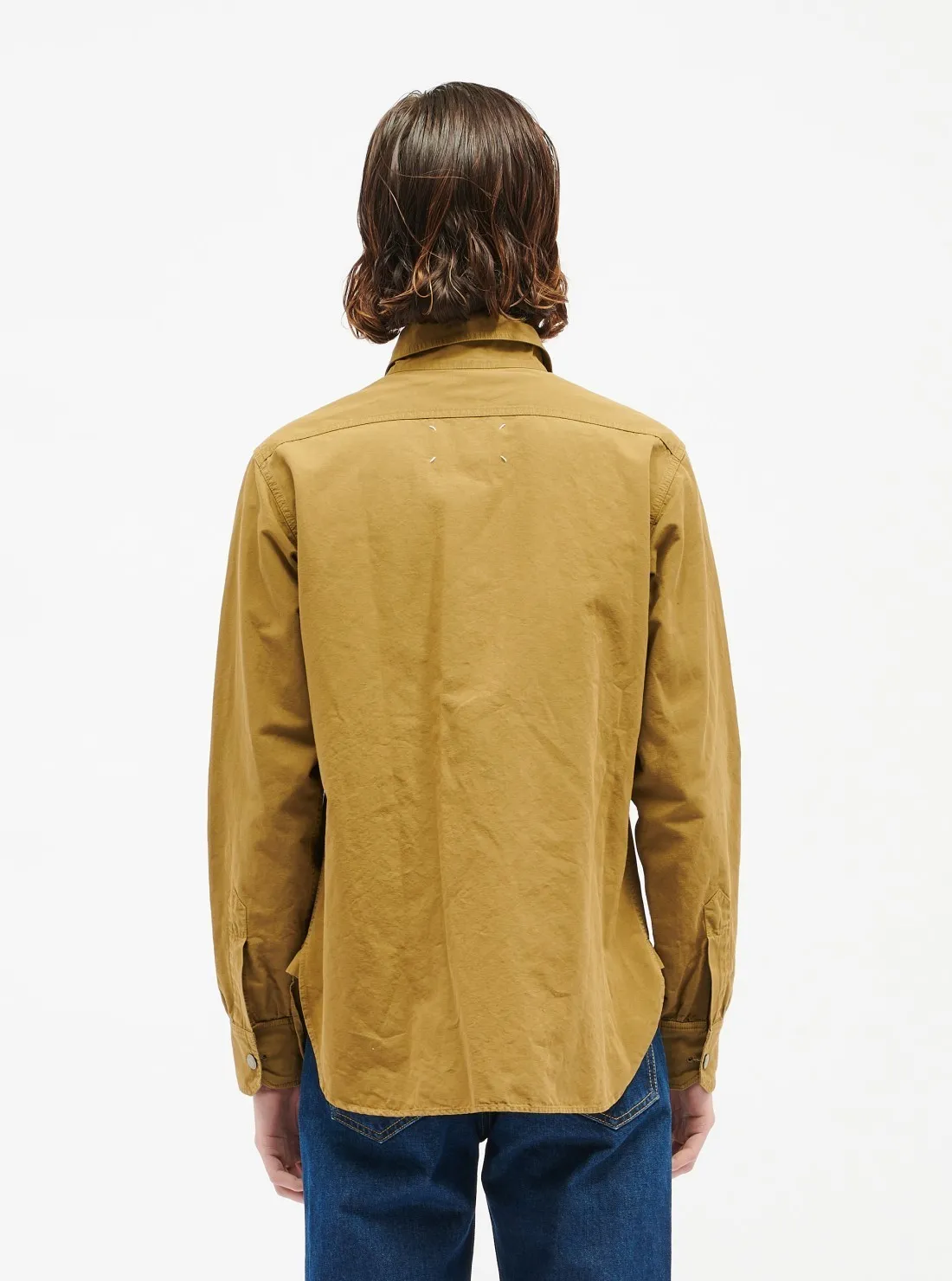 Maison Margiela  |Button-down Linen Long Sleeves Plain Cotton Front Button