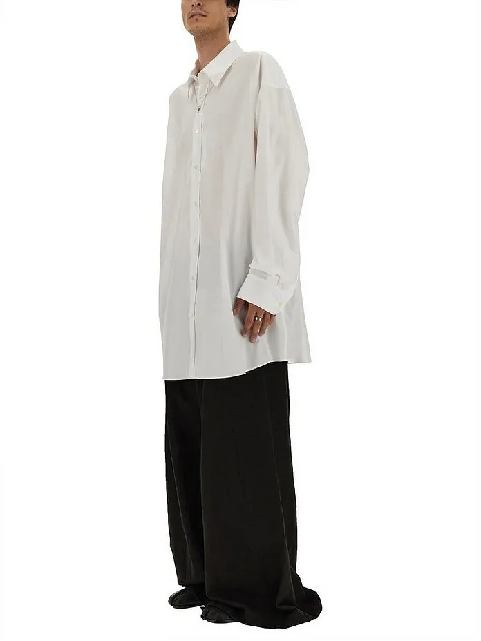 Maison Margiela  |Button-down Long Sleeves Plain Cotton Oversized Designers