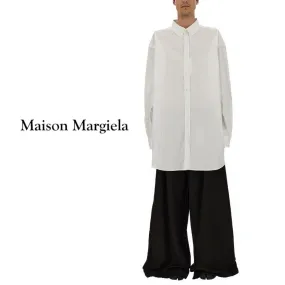 Maison Margiela  |Button-down Long Sleeves Plain Cotton Oversized Designers