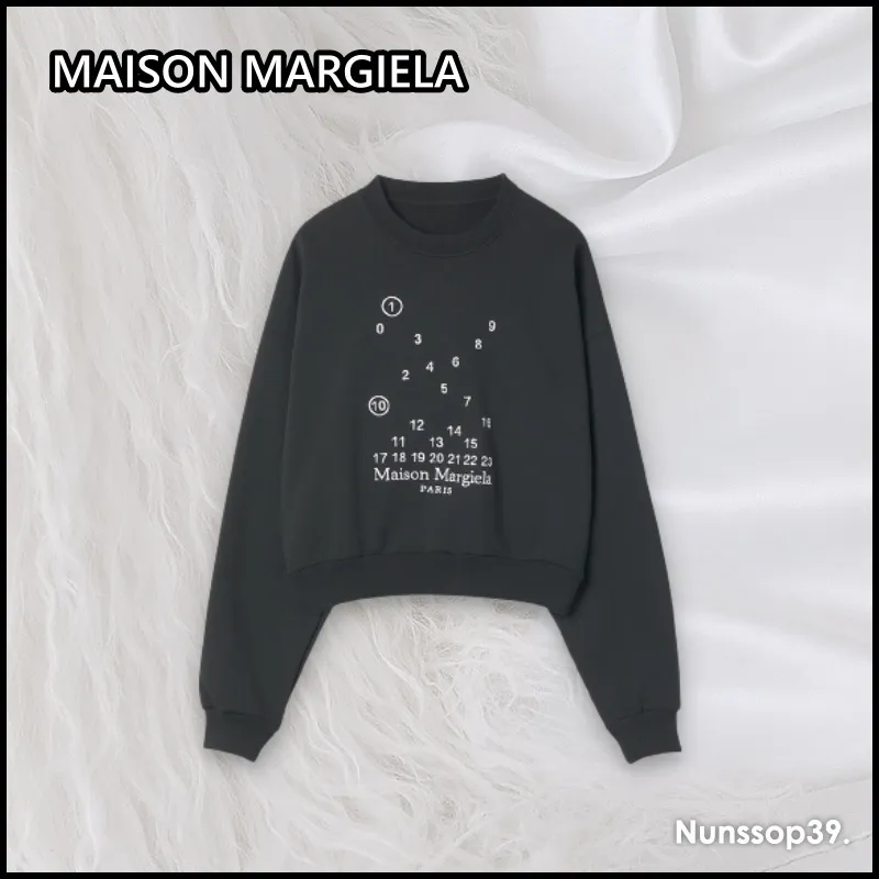 Maison Margiela  |Crew Neck Street Style Long Sleeves Plain Logo