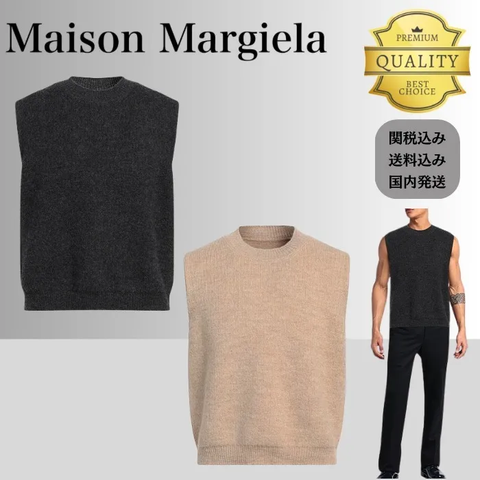 Maison Margiela  |Unisex Wool Blended Fabrics Street Style Plain Logo