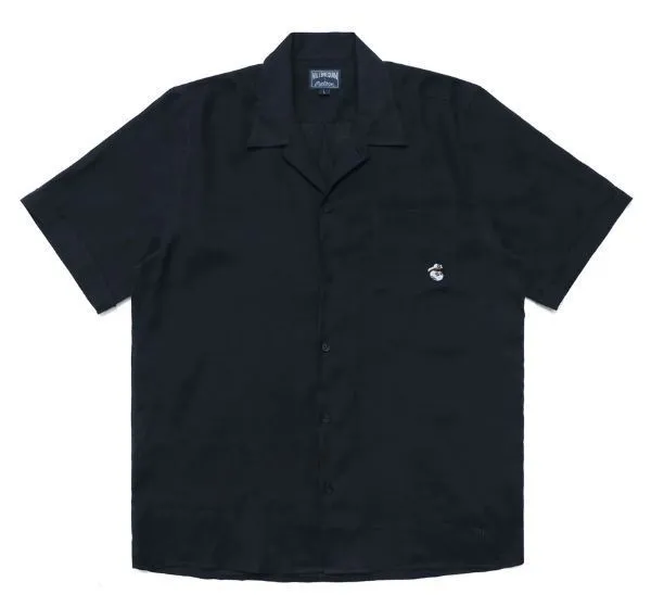 Malbon Golf  |Button-down Unisex Linen Street Style Short Sleeves Logo