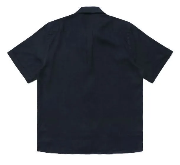 Malbon Golf  |Button-down Unisex Linen Street Style Short Sleeves Logo