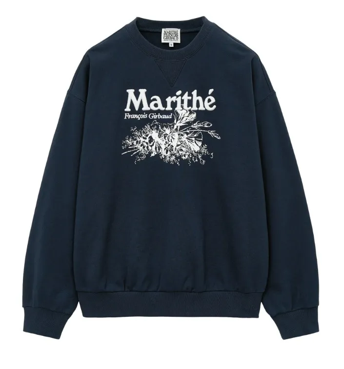 Marithe + Francois Girbaud  |Unisex Street Style Plain Logo Hoodies & Sweatshirts