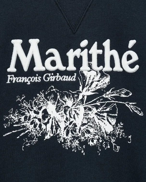 Marithe + Francois Girbaud  |Unisex Street Style Plain Logo Hoodies & Sweatshirts