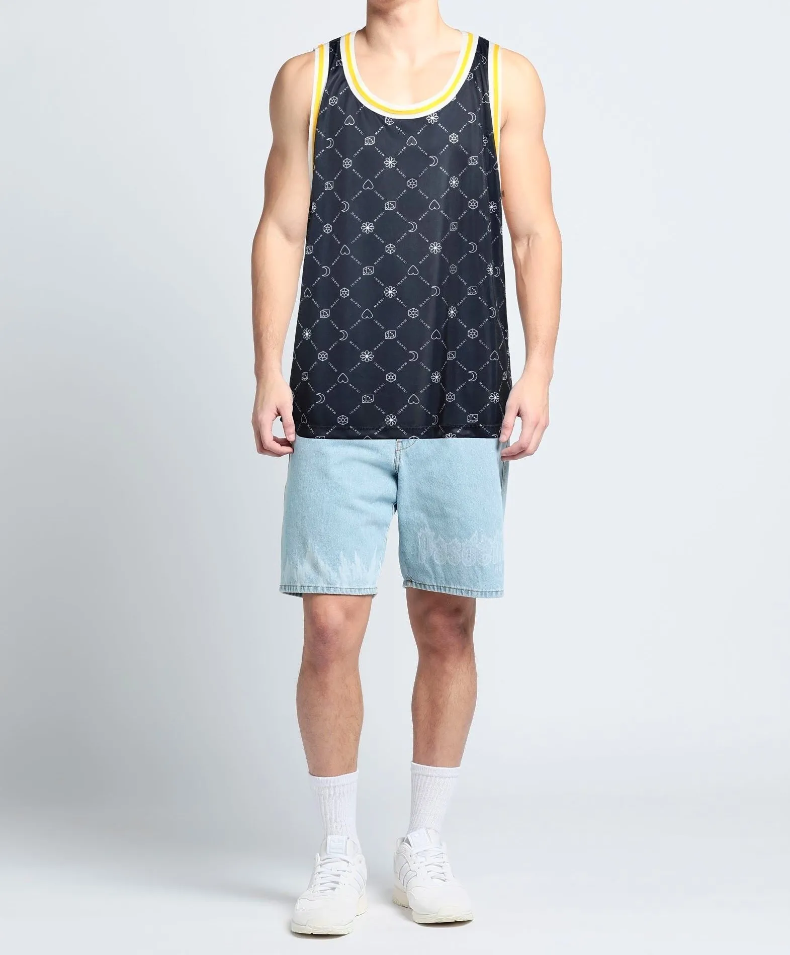 MARNI  |Crew Neck Sleeveless Street Style Oversized Logo Designers