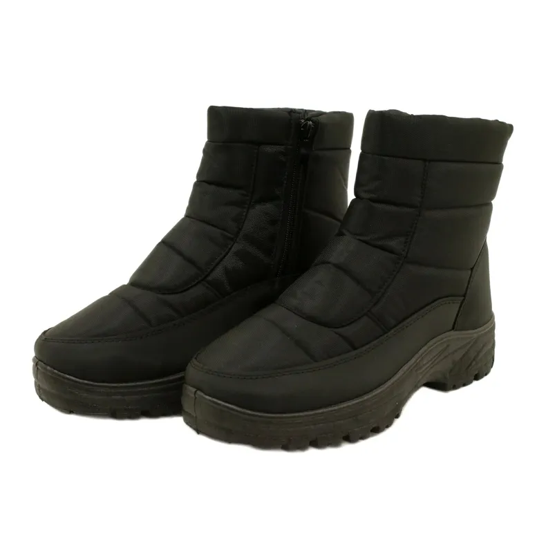 Men's Snow Boots With Zipper News 23MN26-4997 Black