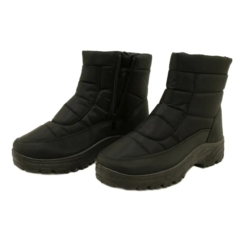 Men's Snow Boots With Zipper News 23MN26-4997 Black