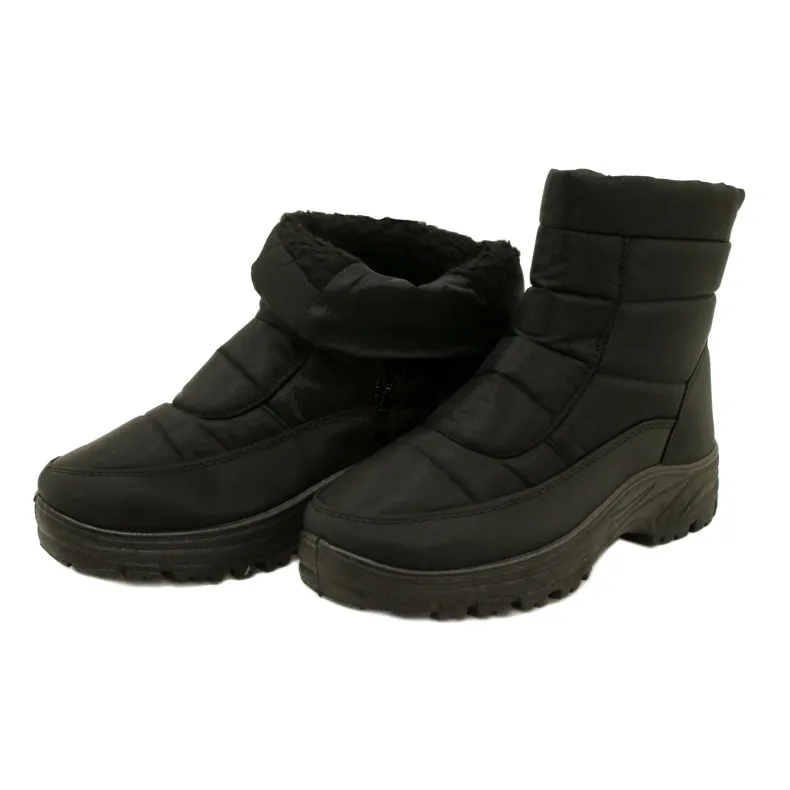 Men's Snow Boots With Zipper News 23MN26-4997 Black