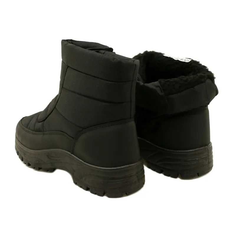 Men's Snow Boots With Zipper News 23MN26-4997 Black