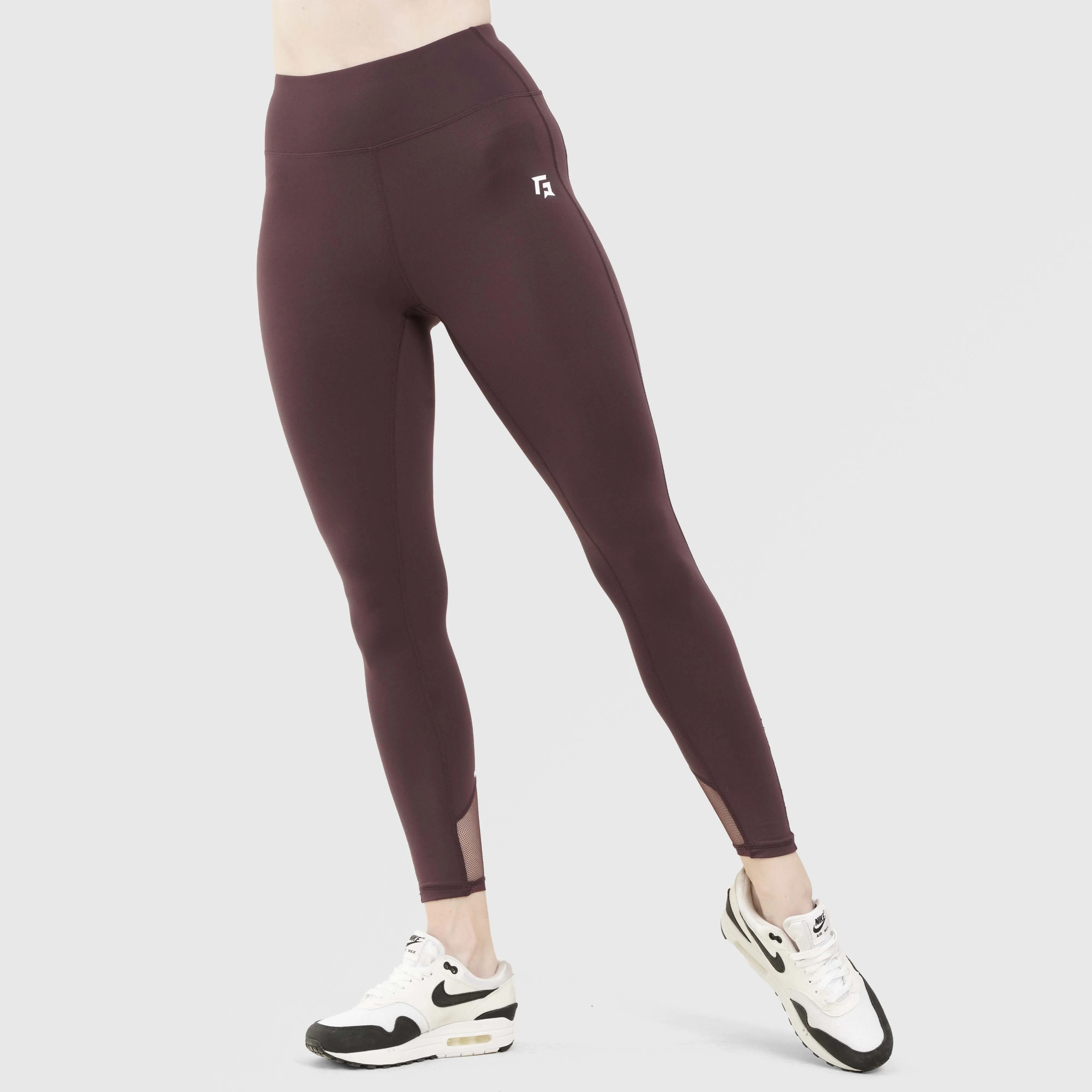 Mesh Leggings (Burgundy)