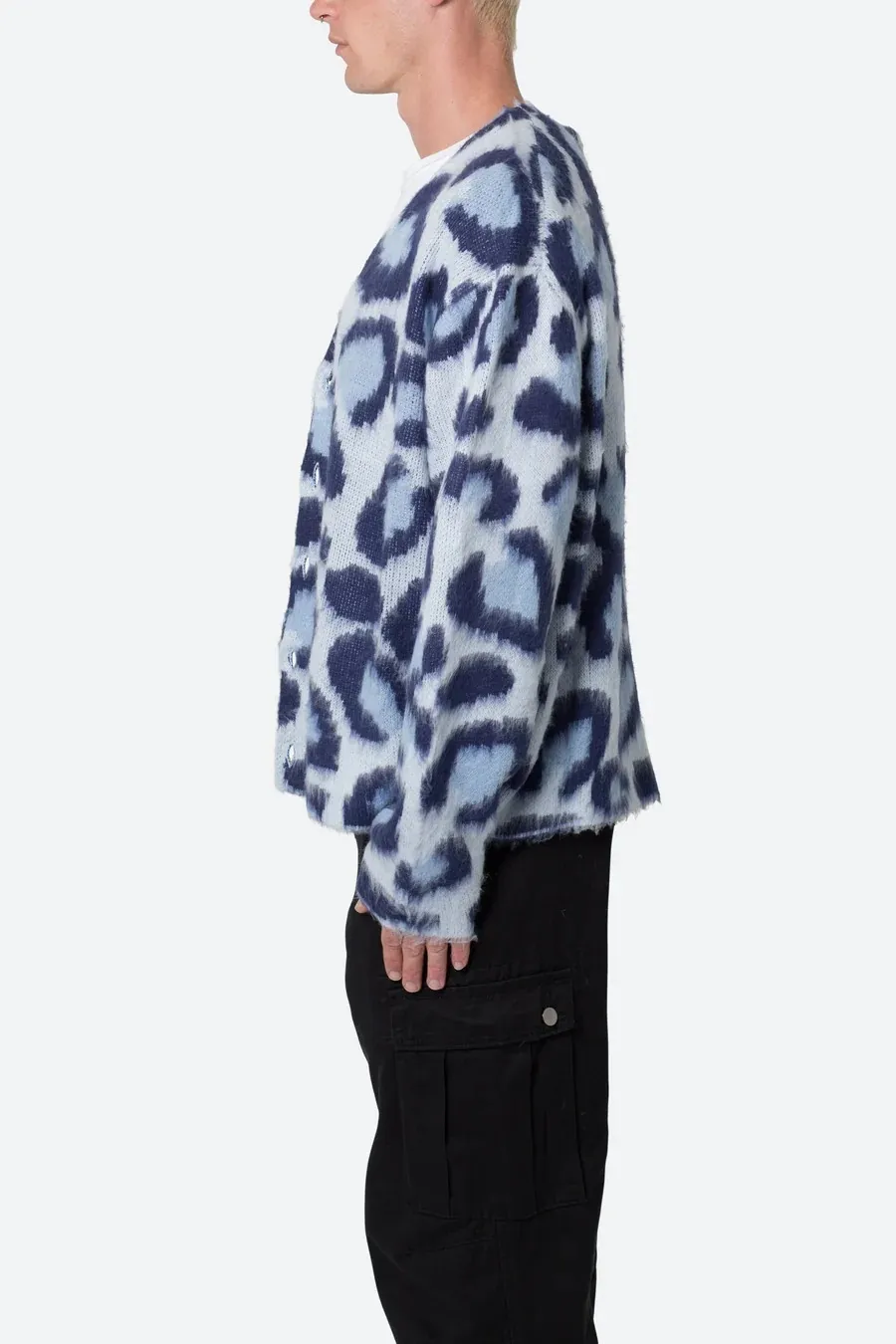 MNML  |Button-down Leopard Patterns Unisex Street Style Cotton