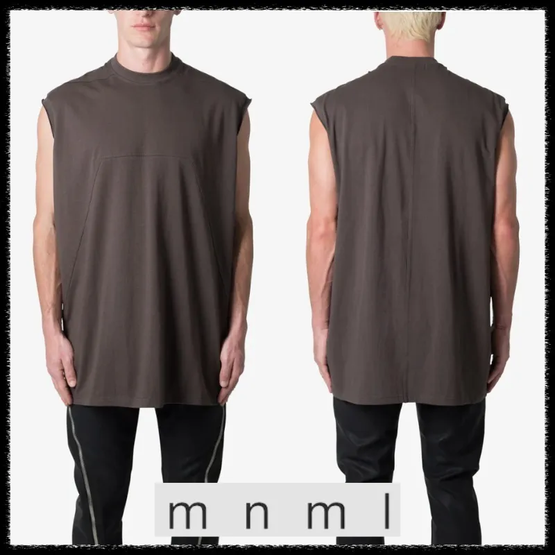 MNML  |Crew Neck Unisex Sleeveless Street Style Plain Cotton