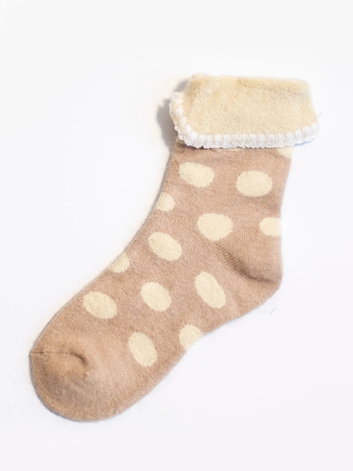 Mocha Spotted Luxury Cosy Socks