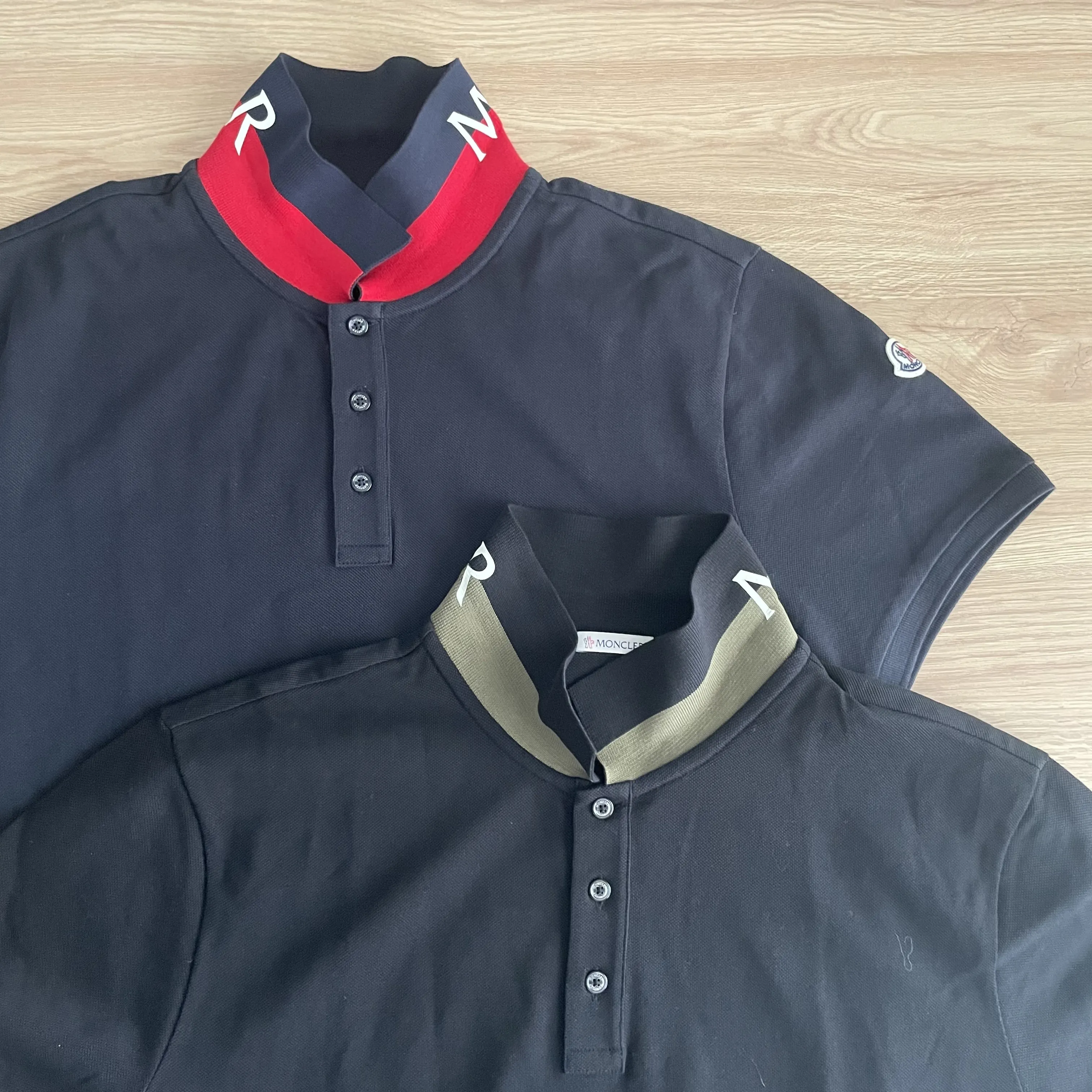 MONCLER  |Button-down Unisex Plain Cotton Short Sleeves Logo Outlet