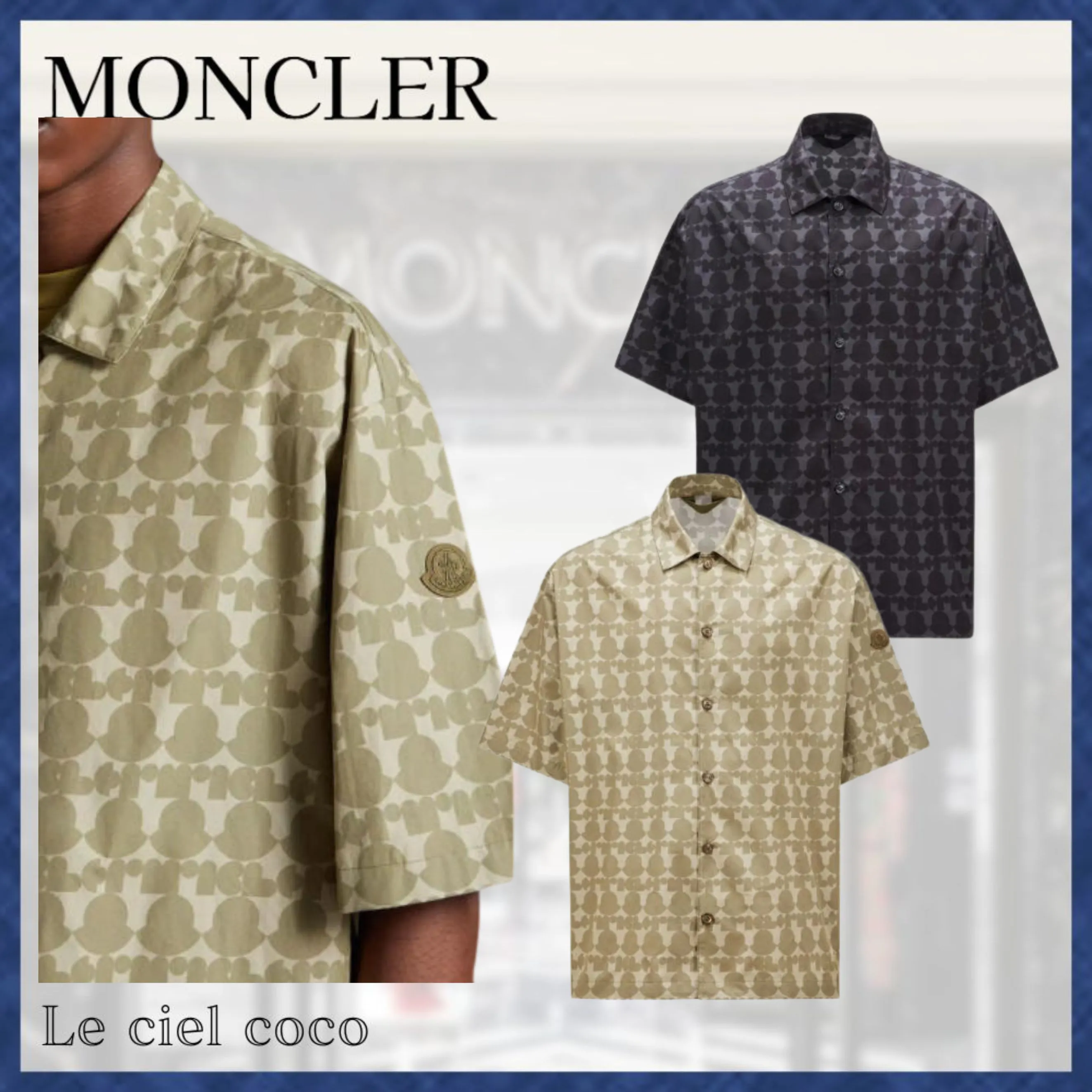 MONCLER  |Logo Print Cotton Shirt