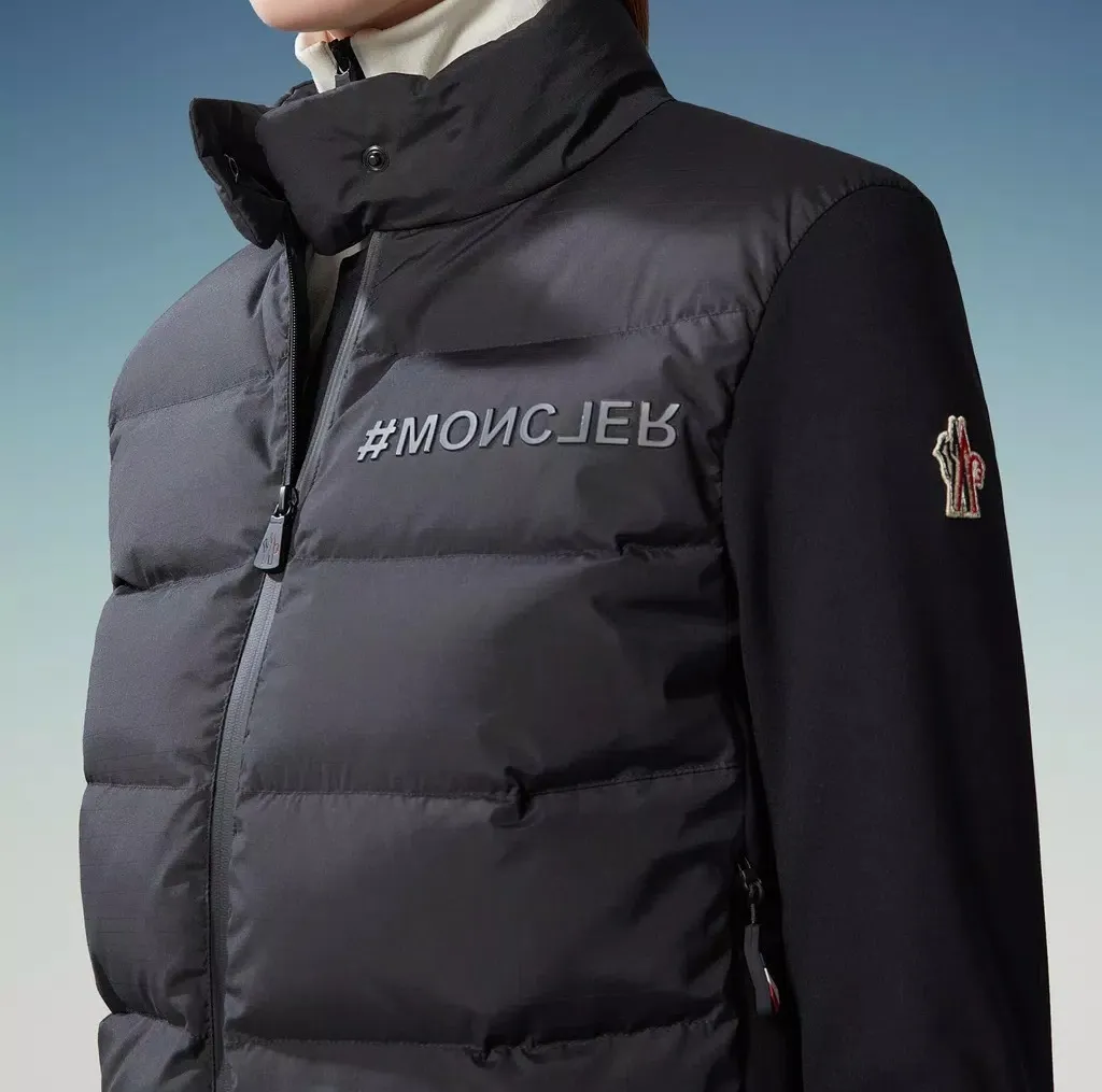 MONCLER  |Nylon Blended Fabrics Long Sleeves Plain High-Neck Logo