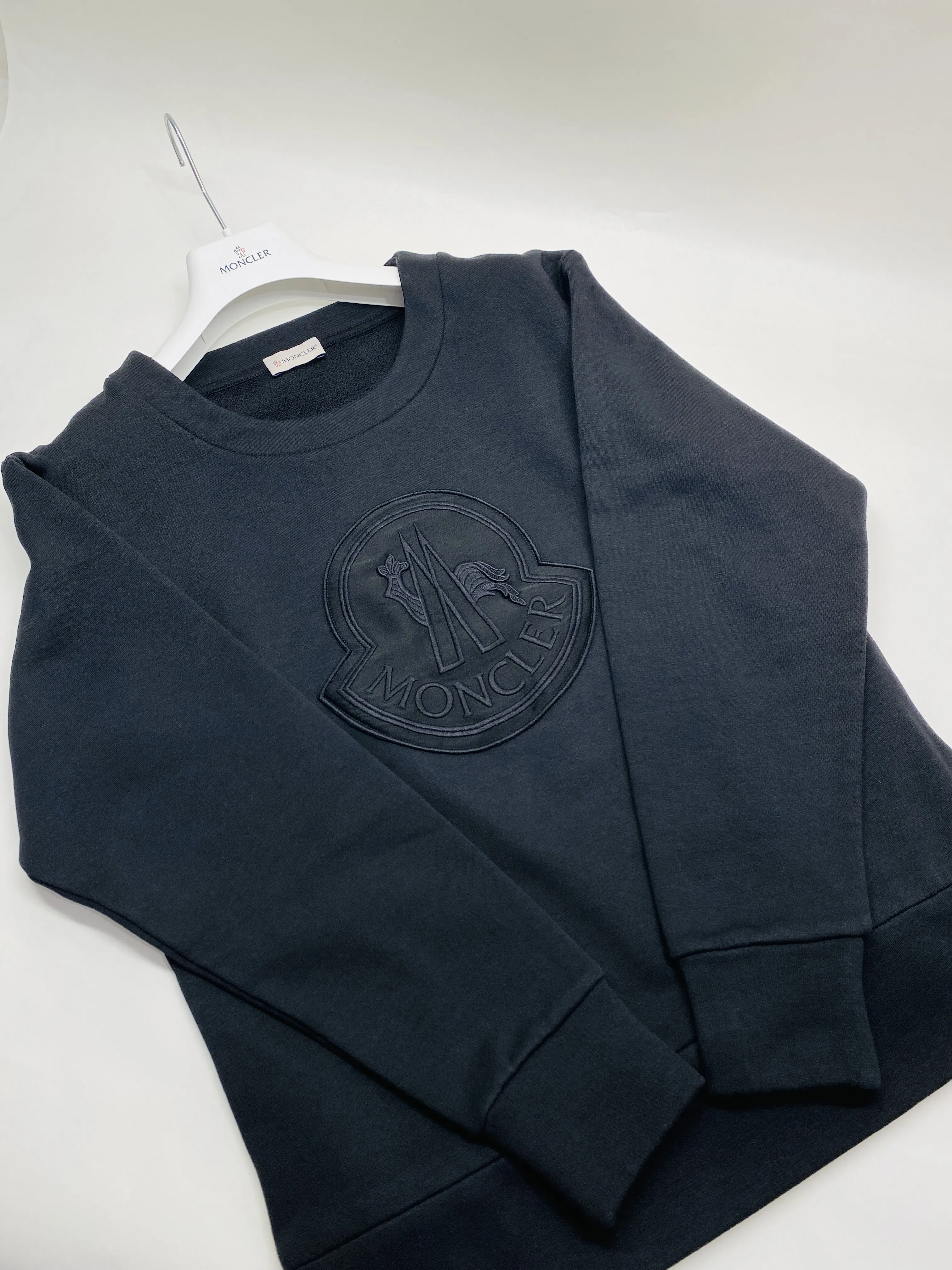 MONCLER  |Street Style Long Sleeves Plain Logo Outlet