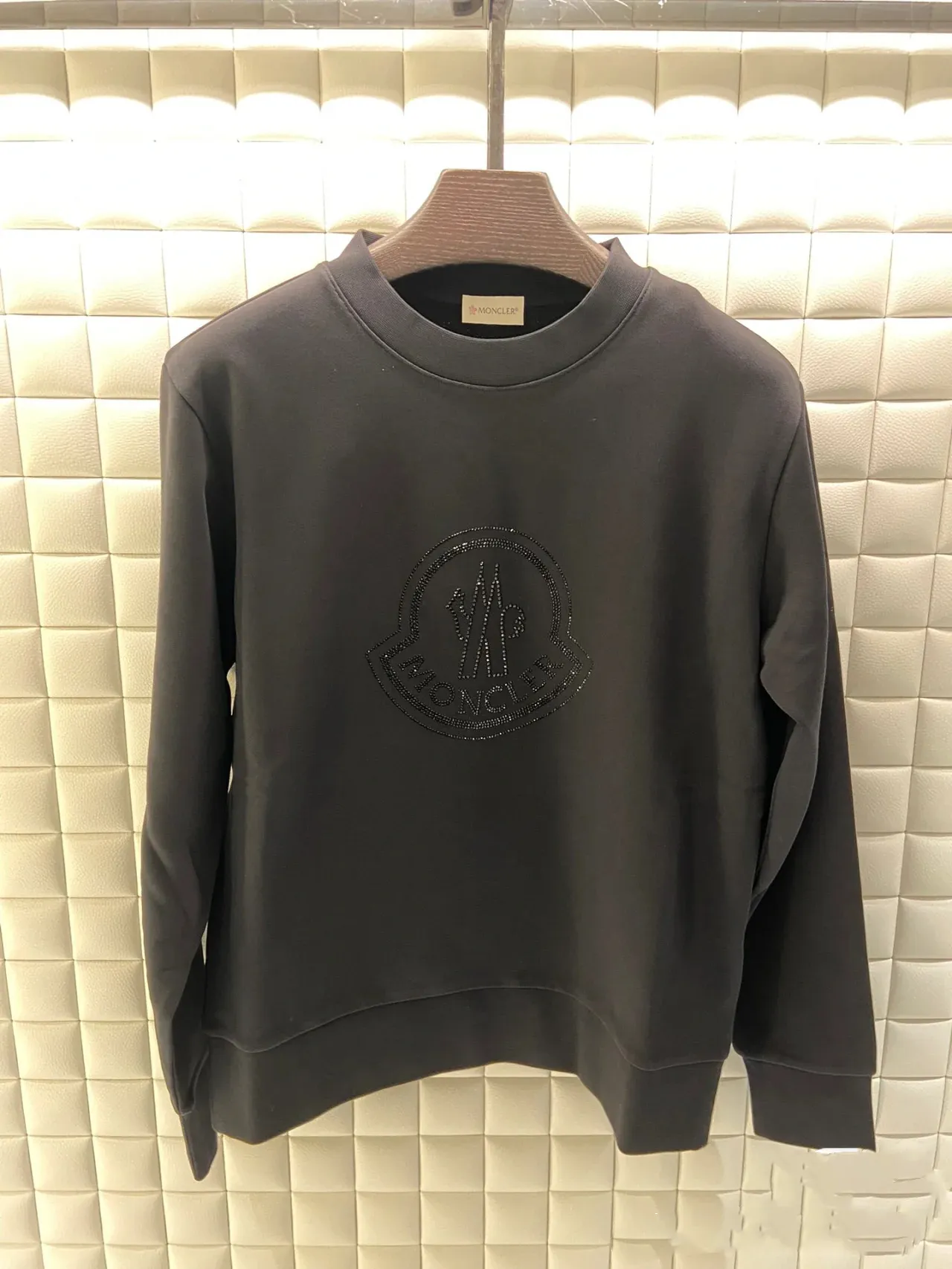 MONCLER  |Unisex Street Style Long Sleeves Plain Cotton Logo