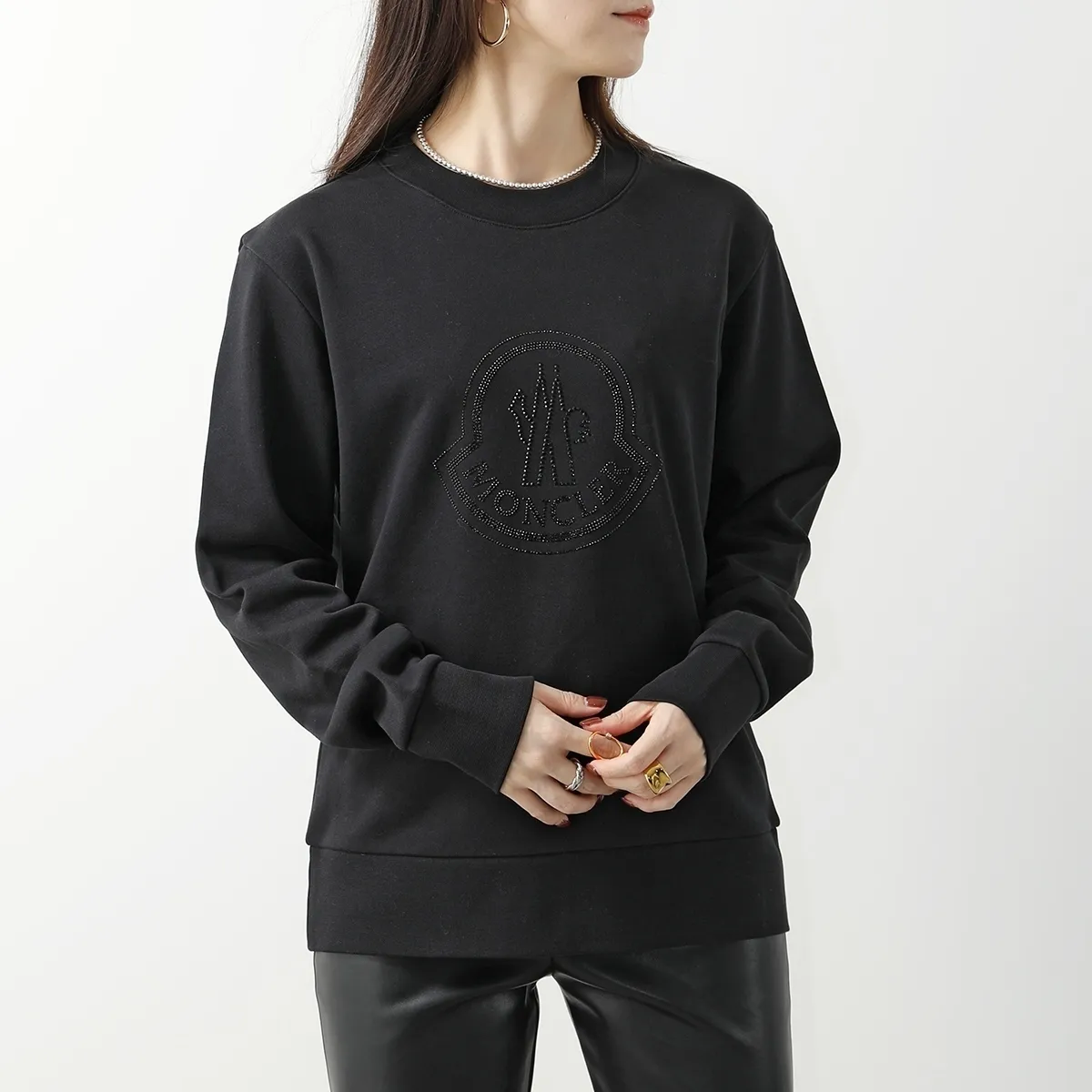 MONCLER  |Unisex Street Style Long Sleeves Plain Cotton Logo