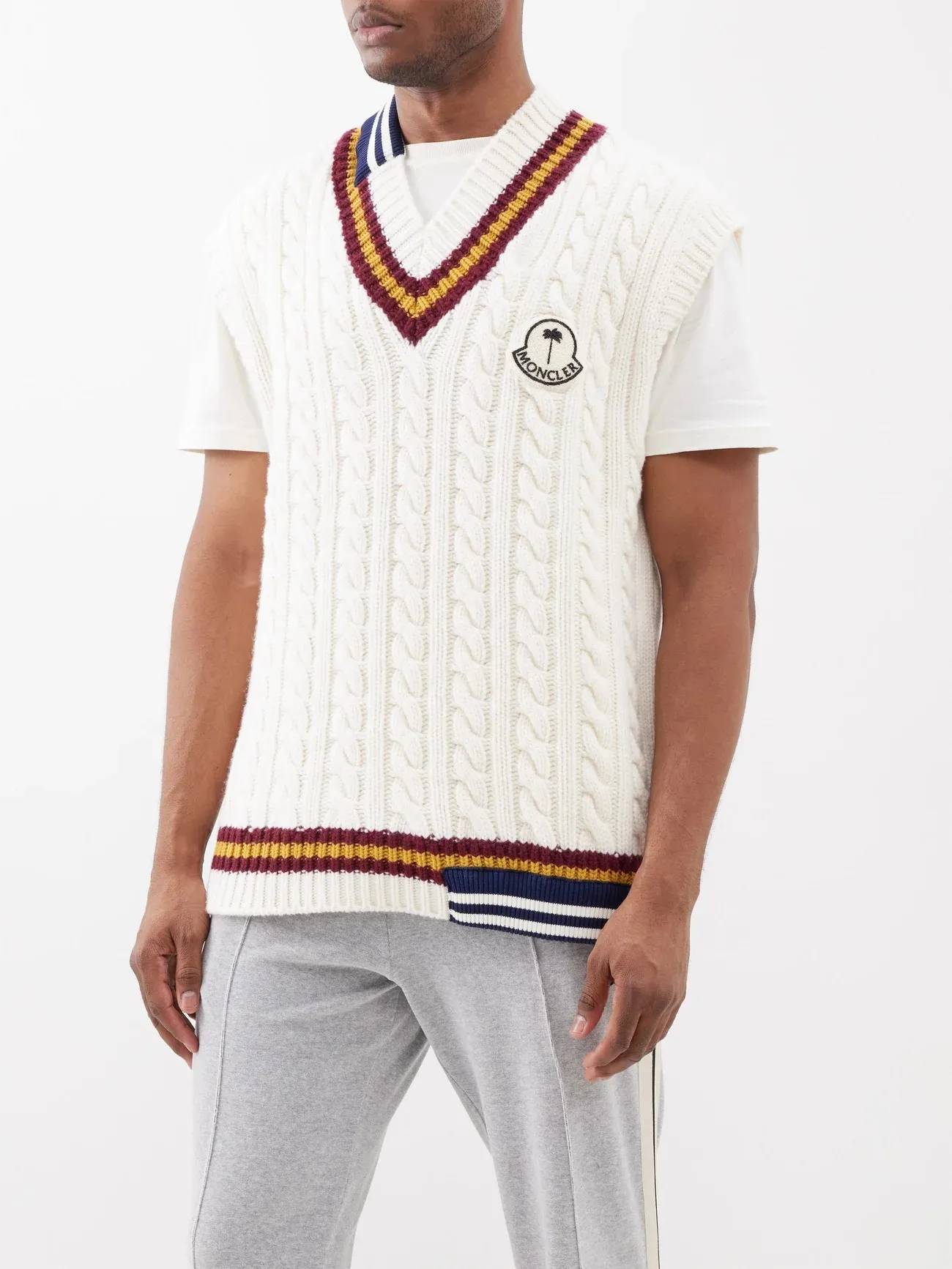 MONCLER  |Unisex Wool Street Style Collaboration Plain Logo