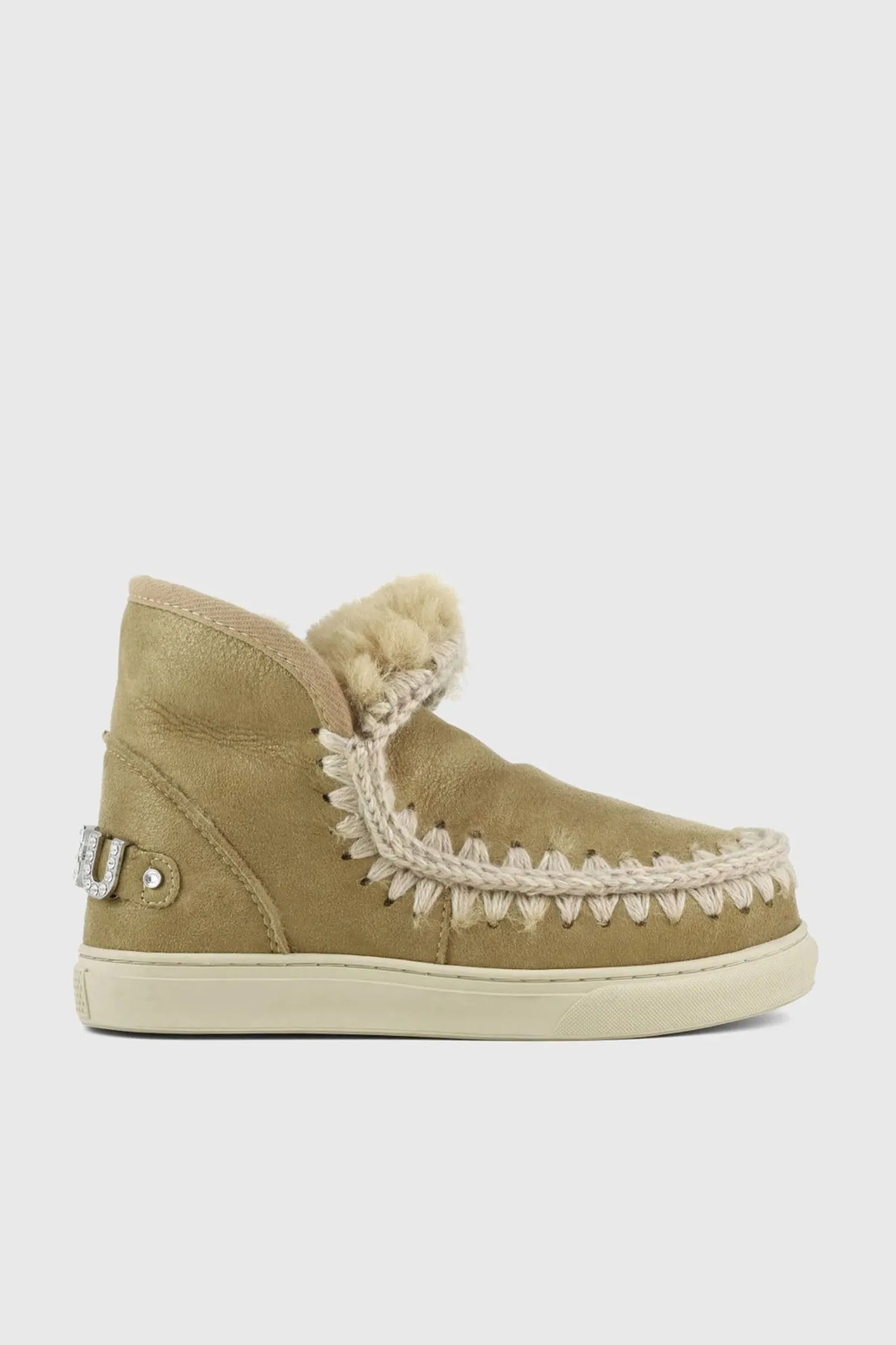 Mou Eskimo Sneaker Rhinestones Logo Tabacco Donna