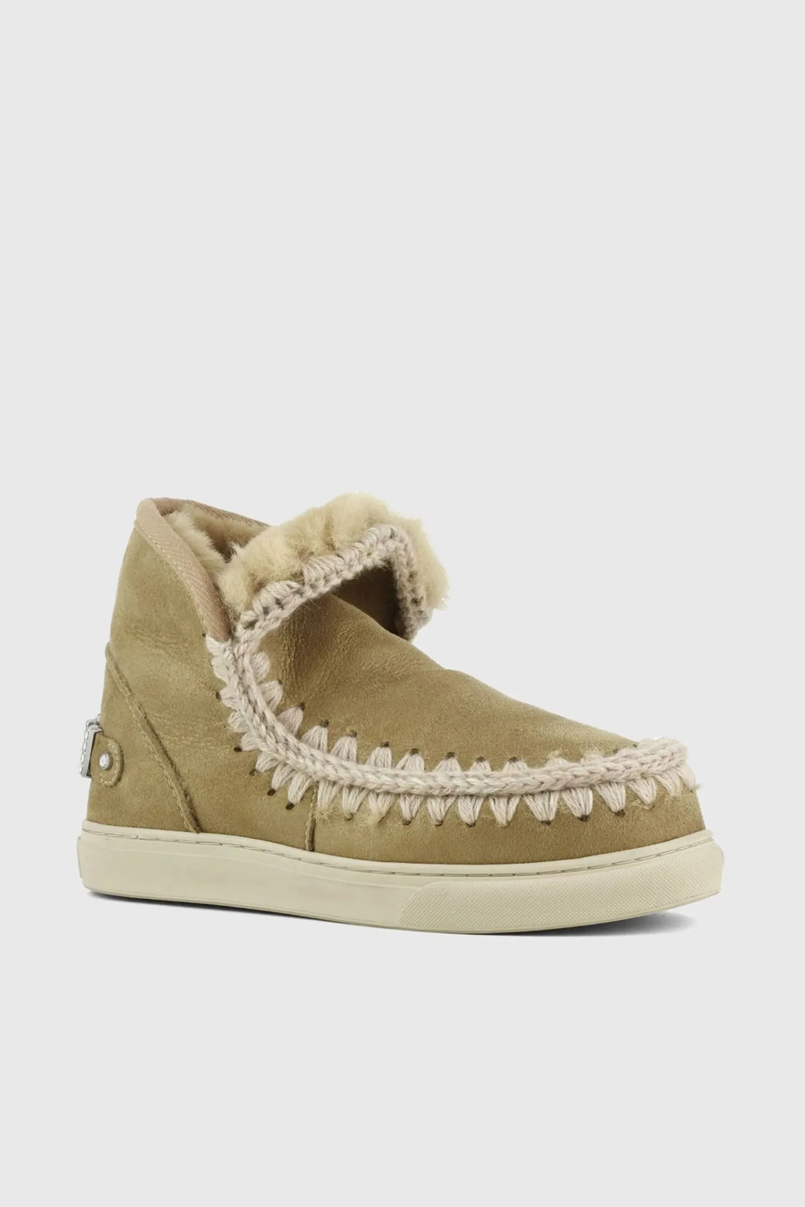 Mou Eskimo Sneaker Rhinestones Logo Tabacco Donna