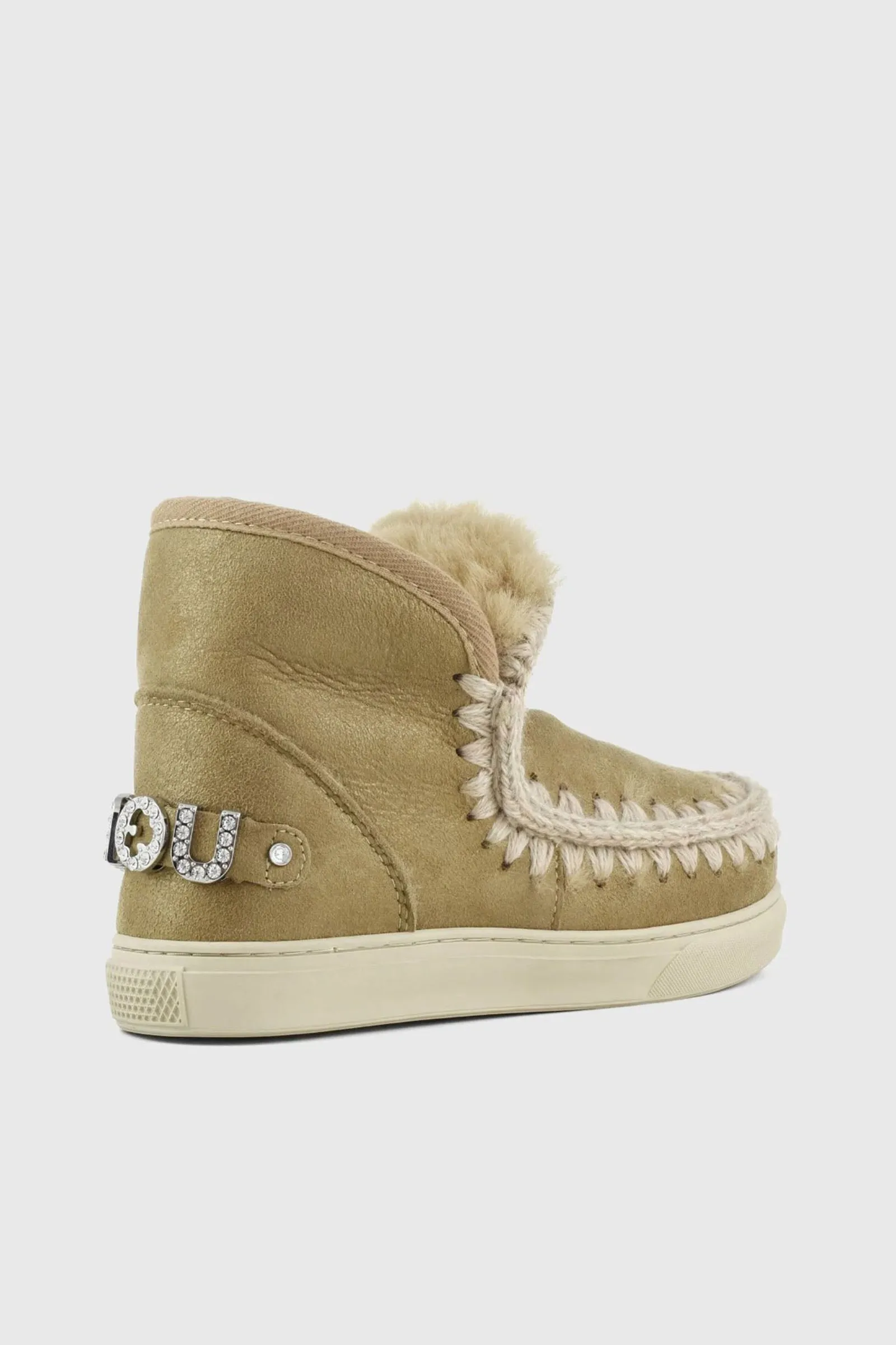 Mou Eskimo Sneaker Rhinestones Logo Tabacco Donna