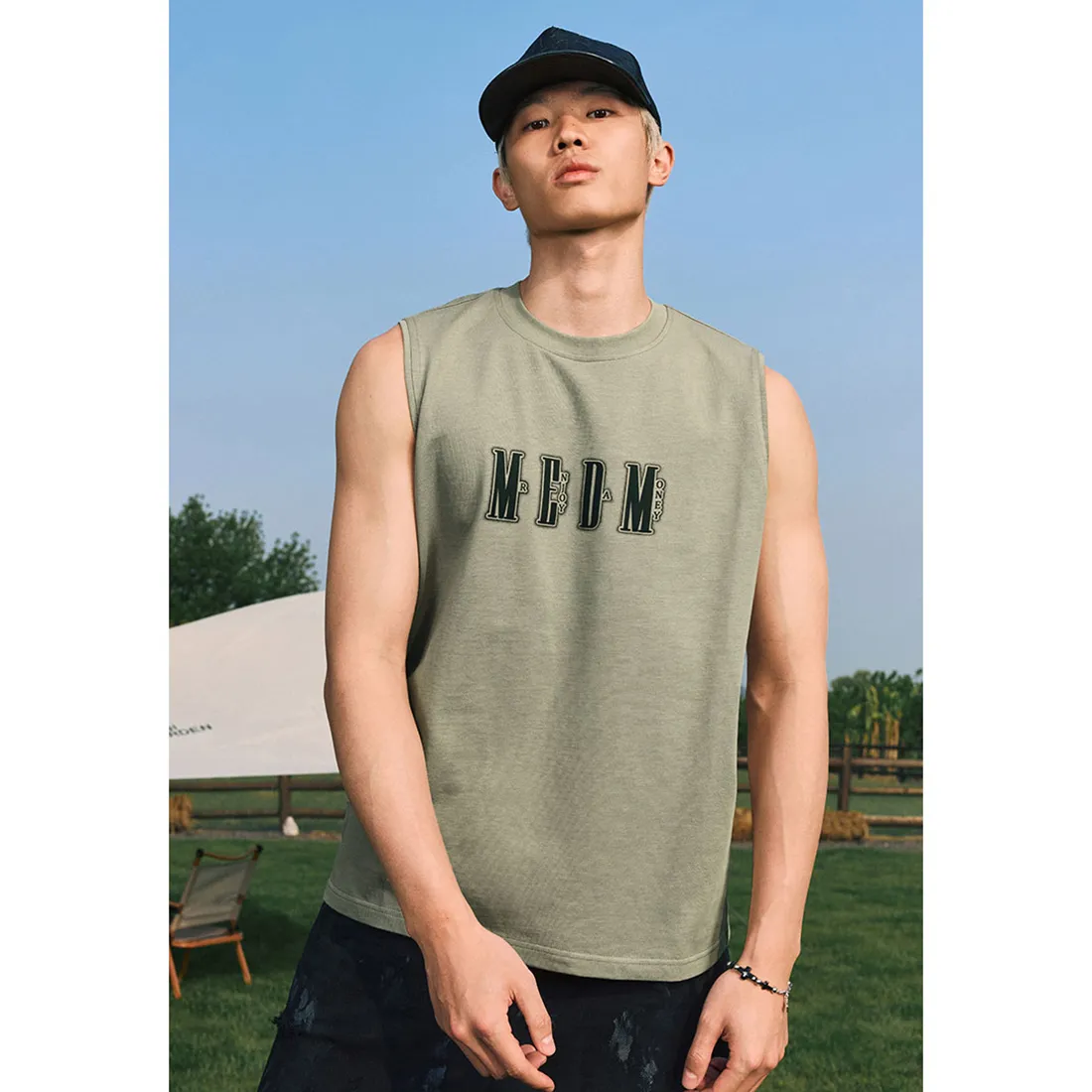 MR. ENJOY DA MONEY  |Unisex Street Style Plain Cotton Logo Vests & Gillets