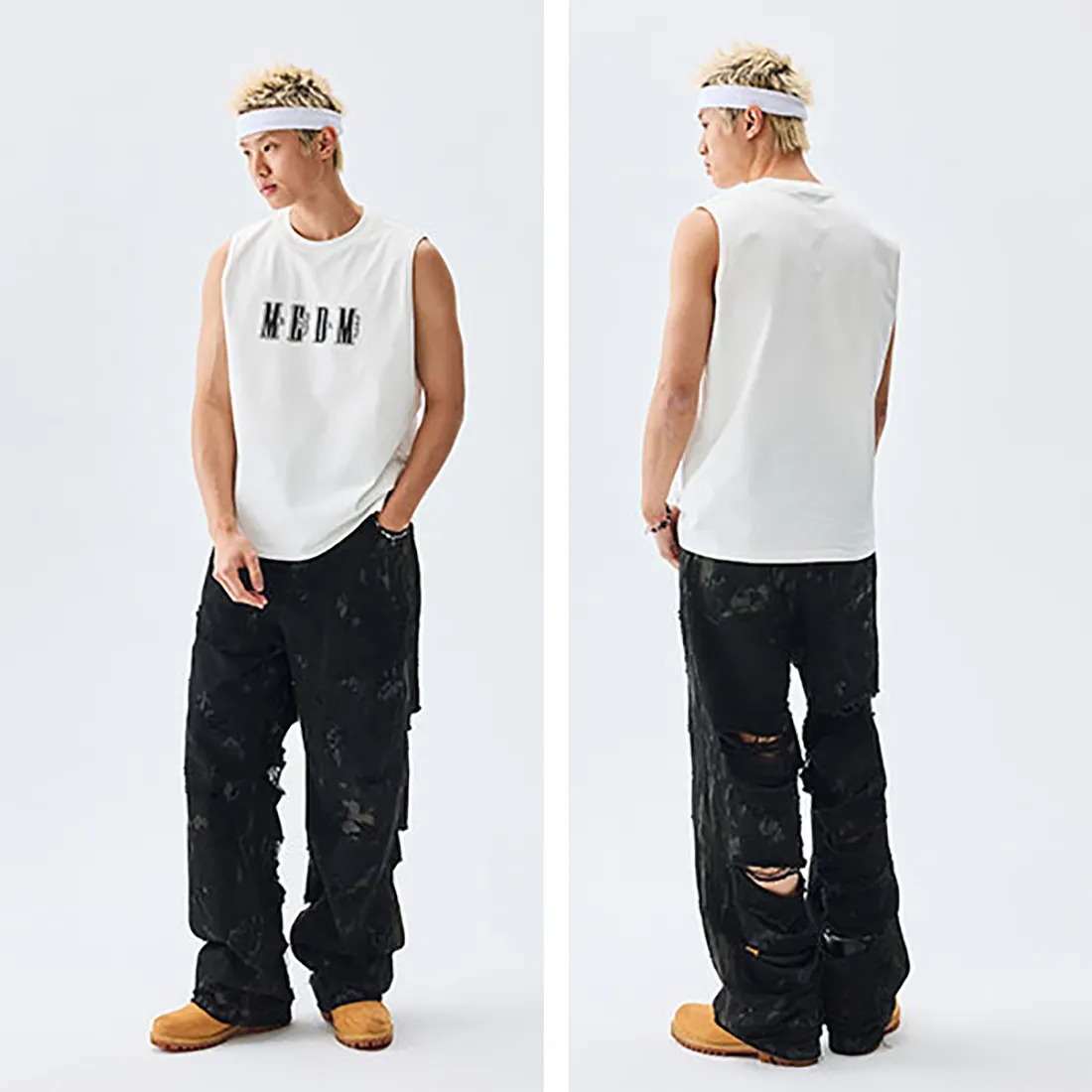 MR. ENJOY DA MONEY  |Unisex Street Style Plain Cotton Logo Vests & Gillets