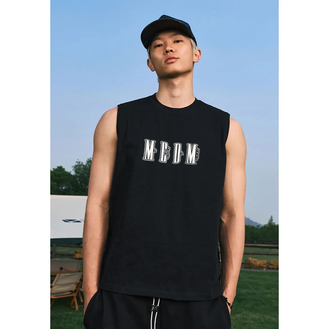 MR. ENJOY DA MONEY  |Unisex Street Style Plain Cotton Logo Vests & Gillets