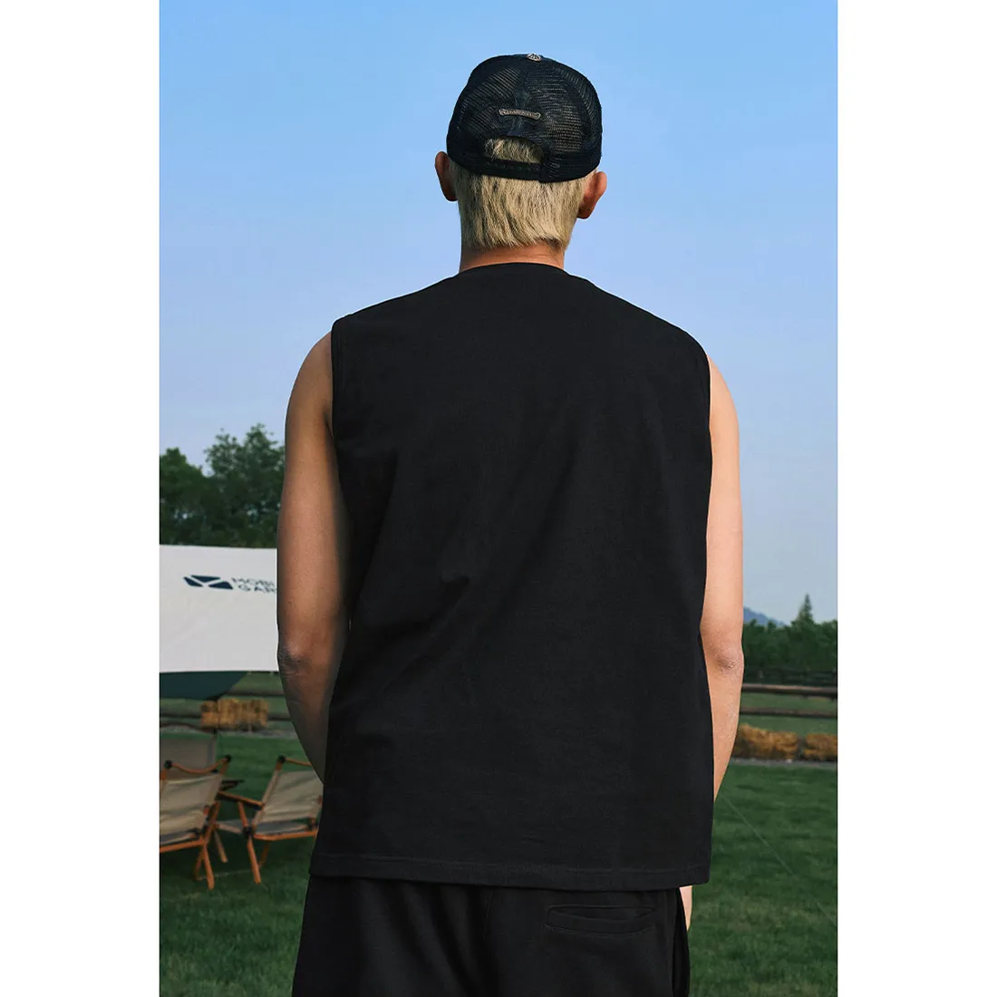 MR. ENJOY DA MONEY  |Unisex Street Style Plain Cotton Logo Vests & Gillets