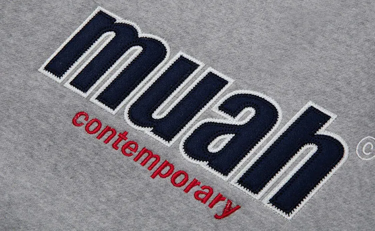 muahmuah  |Unisex Street Style Long Sleeves Plain Cotton Oversized Logo