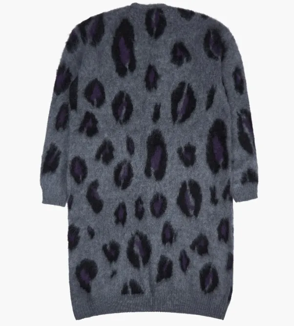 Needles  |Button-down Leopard Patterns Wool Street Style Oversized