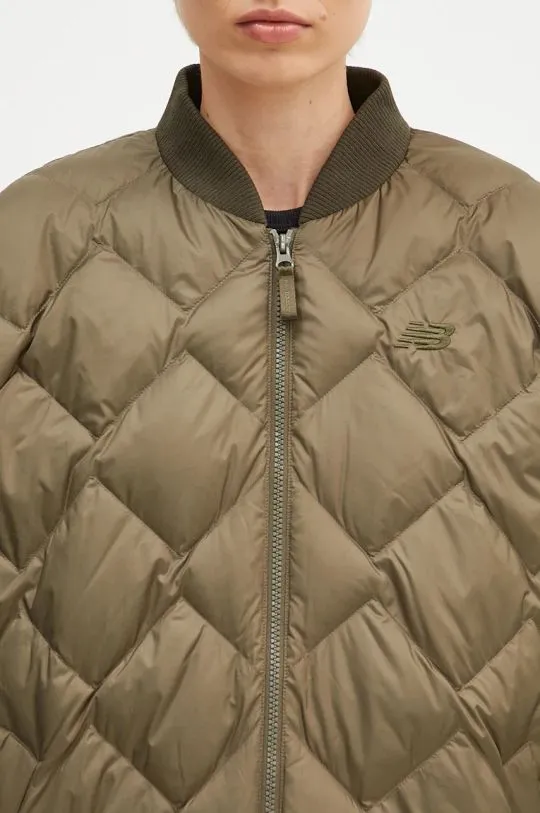 New Balance down jacket Pinnacle Bomber women's green color WJ43503DMO