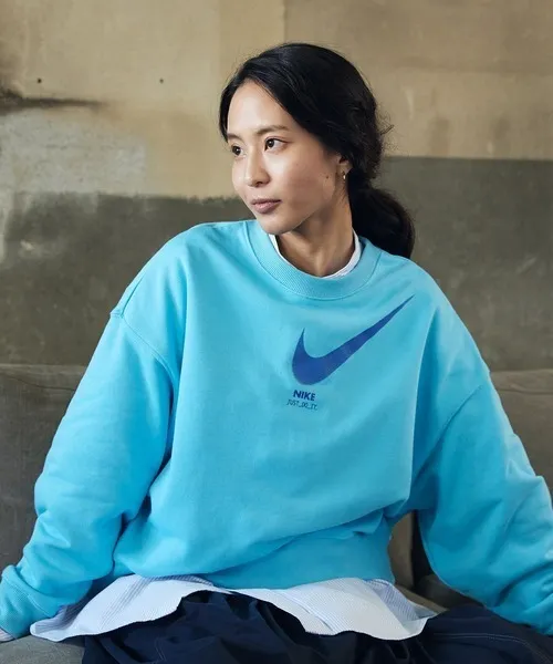 Nike  |Crew Neck Unisex Street Style Long Sleeves Plain Logo