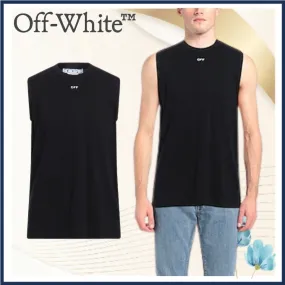 Off-White  |Sleeveless Street Style Plain Cotton Logo Vests & Gillets