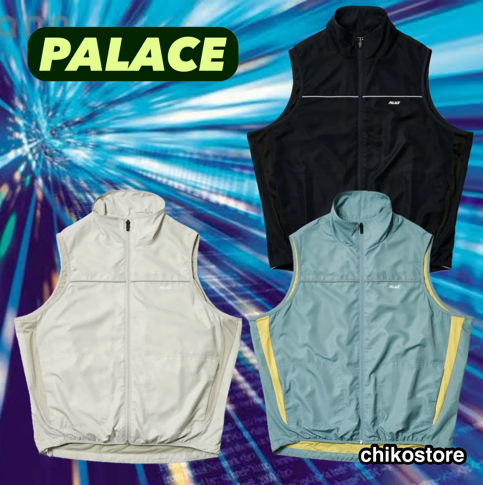 Palace Skateboards  |Unisex Street Style Logo Skater Style Vests & Gillets