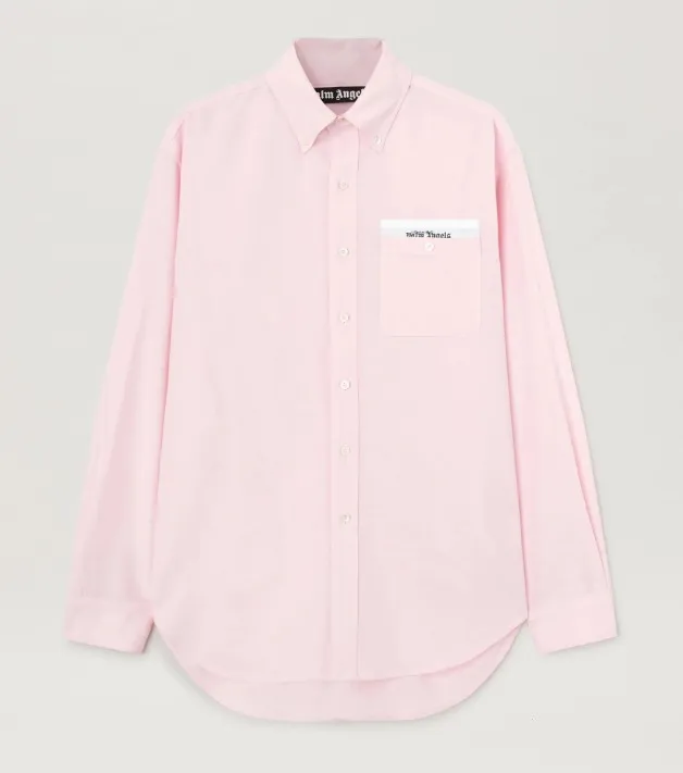 Palm Angels  |Button-down Street Style Long Sleeves Plain Cotton Logo