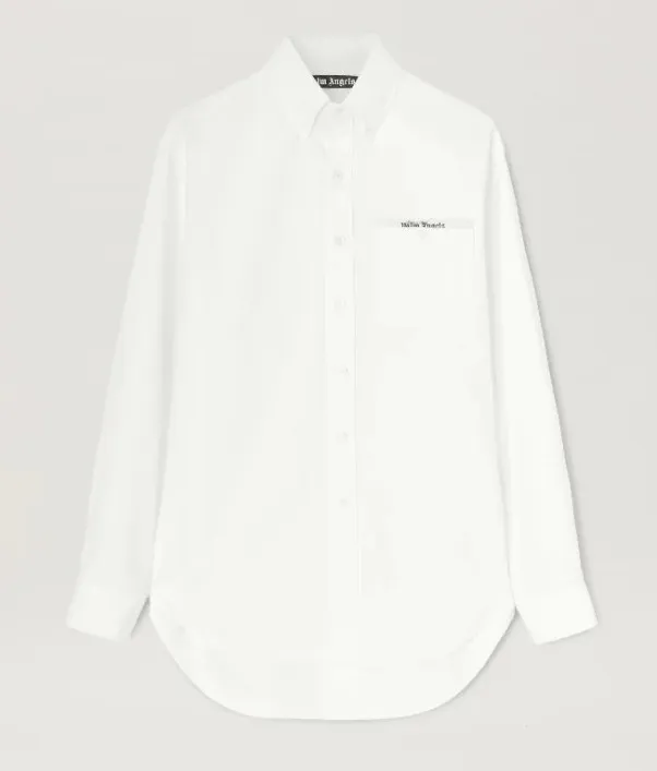 Palm Angels  |Button-down Street Style Long Sleeves Plain Cotton Logo