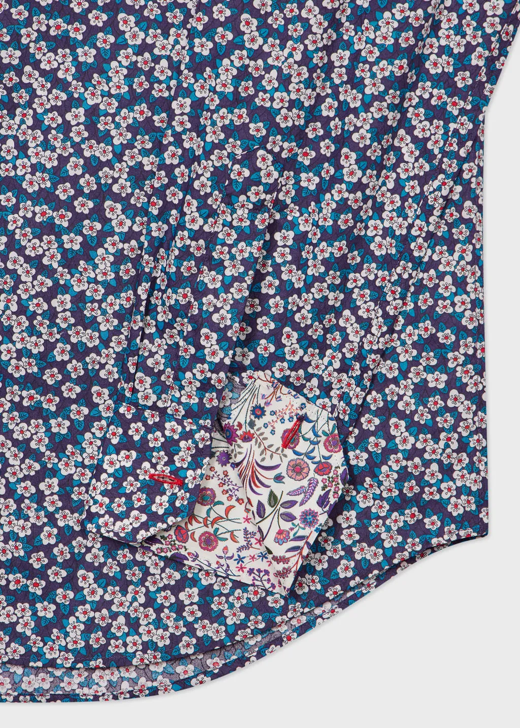 Paul Smith  |Button-down Flower Patterns Long Sleeves Cotton Logo Shirts