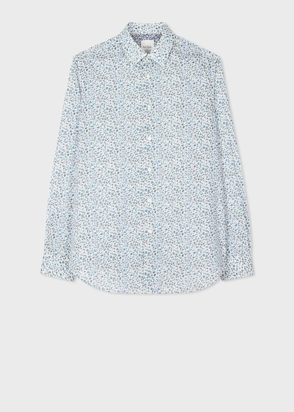 Paul Smith  |Button-down Flower Patterns Long Sleeves Cotton Logo Shirts