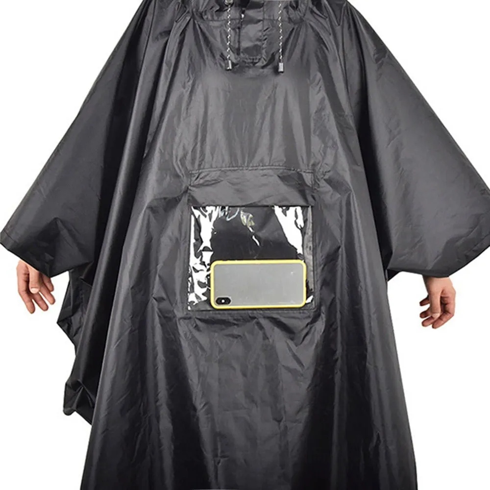 Poncho imperméable léger à capuche avec poche ventrale Tomshoo - RainUv