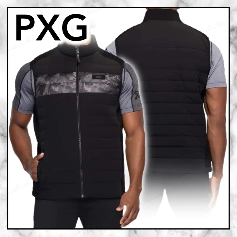 PXG  |Camouflage Street Style Logo Vests & Gillets